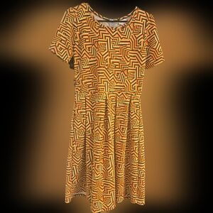 Lulu Roe Orange Dress, Size Large/14